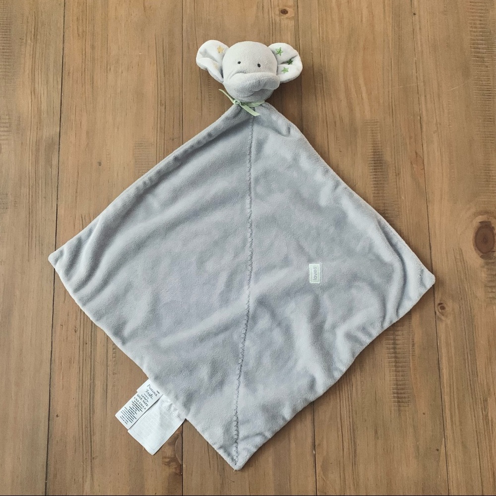 Carter’s Precious Firsts Lovey Gray Elephant Stars on Ears Jungle Baby